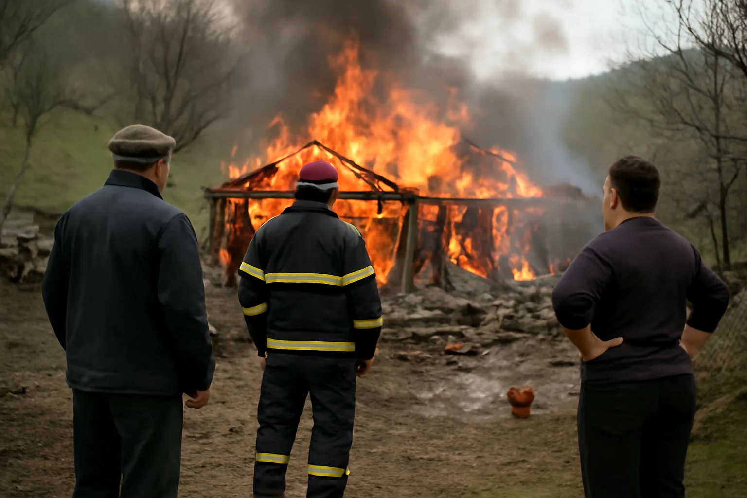 25 de păsări de curte au fost mistuite de flăcări (FOTO)