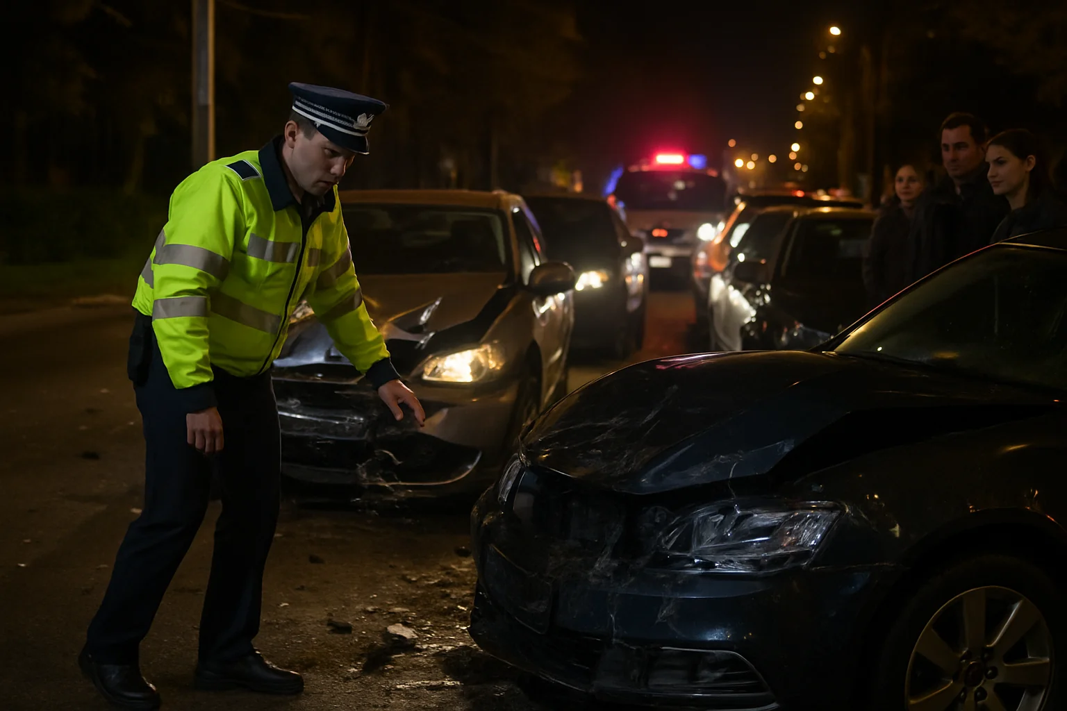 Accident cu 6 mașini pe Alexandru cel Bun din Suceava: Șofer băut
