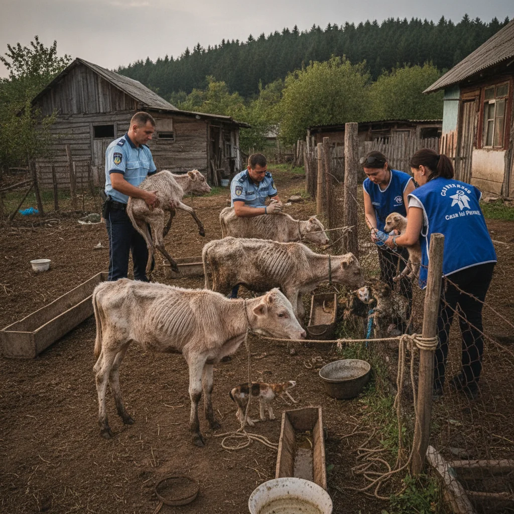 Animale salvate din condiții inumane în Putna, Suceava