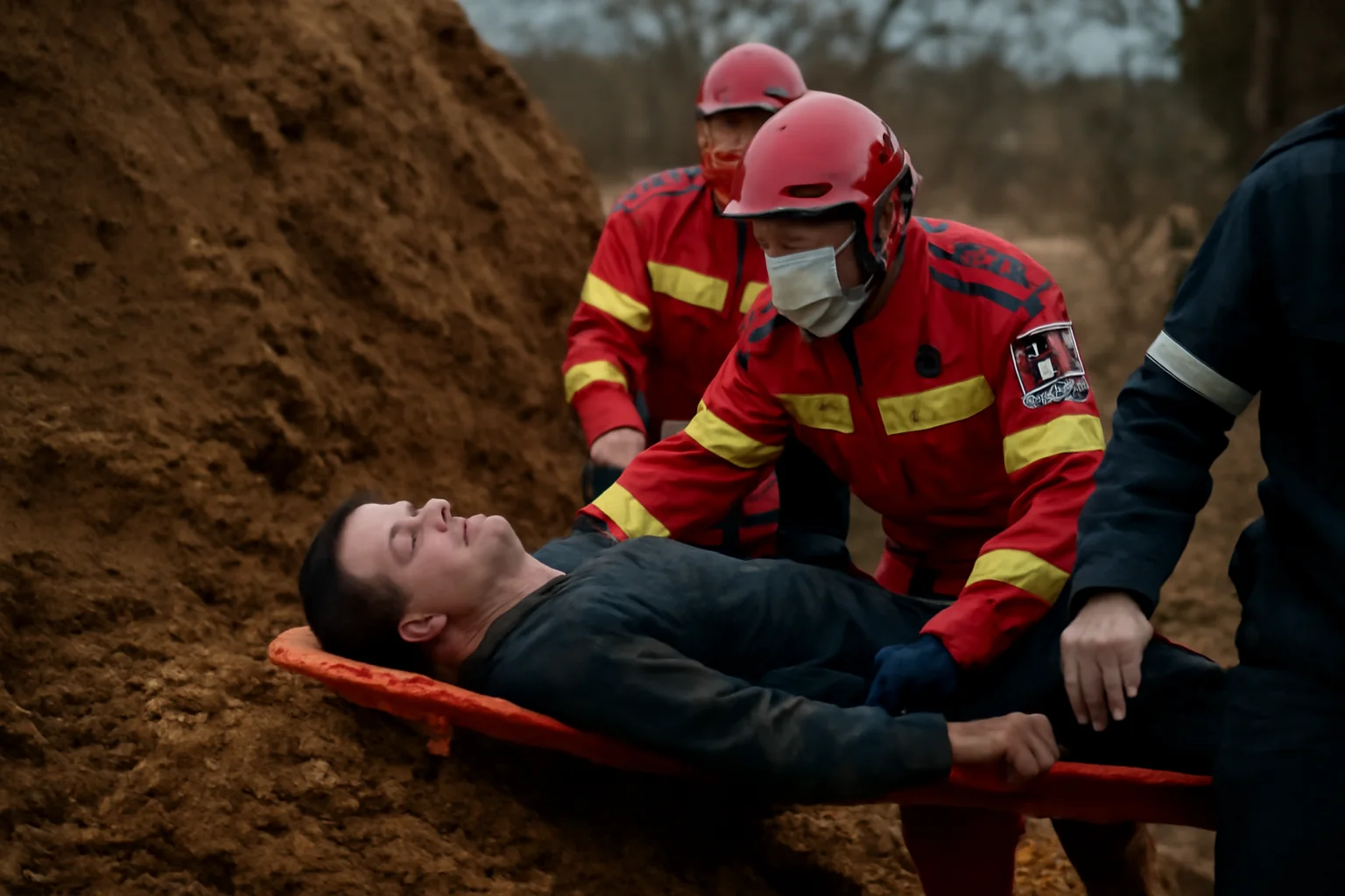 Bărbat prins sub un mal de pământ la Zvoriștea, scos inconștient de echipele de intervenție și dus de urgență la spital