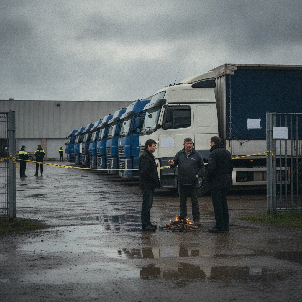 Camioane ale unei firme românești, sechestrate în Belgia sub suspiciunea de exploatare a șoferilor
