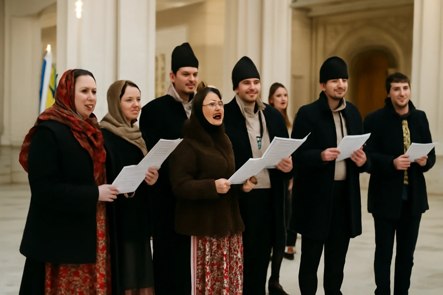 Colindele răsună în Palatul Administrativ din oraș (foto)