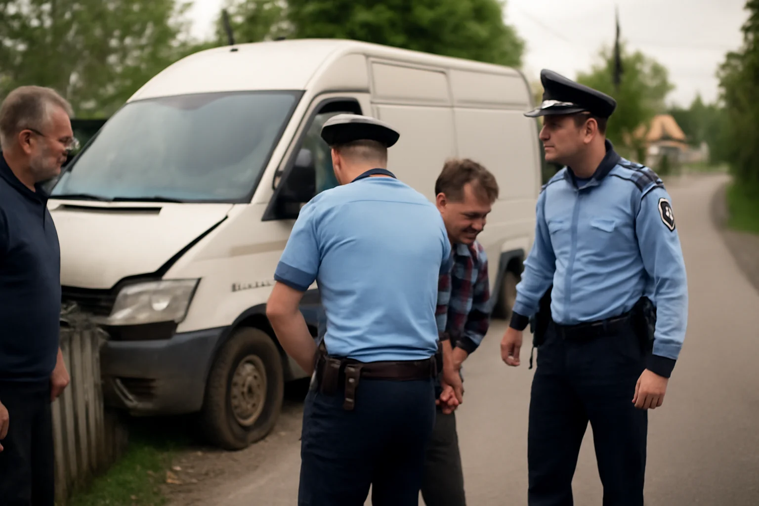 două persoane în stare de ebrietate, duba avariată, dosar penal și internare la Psihiatrie