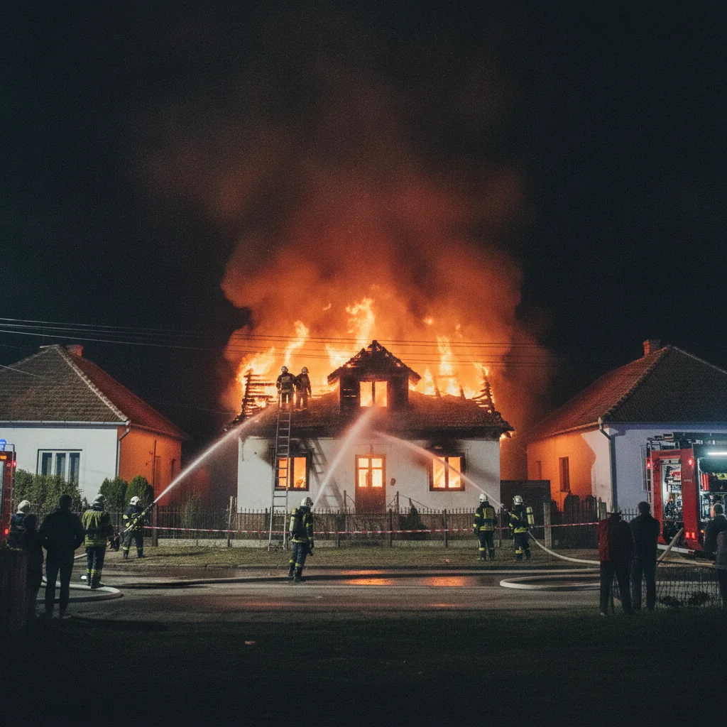 Incendiu în Burdujeni, Suceava: acoperiș și anexă distruse, două case salvate