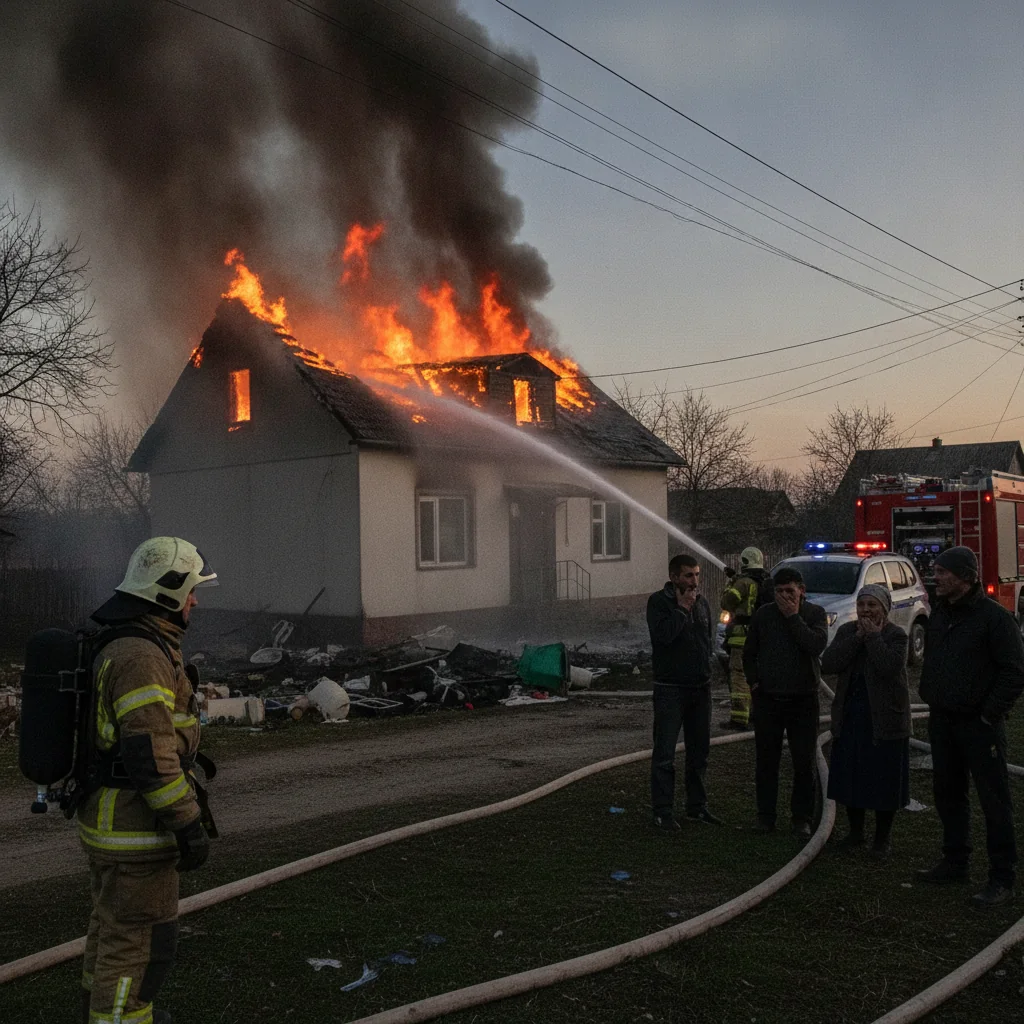Incendiu în Petia: Scurtcircuitul, cauza distrugerii unei anexe gospodărești