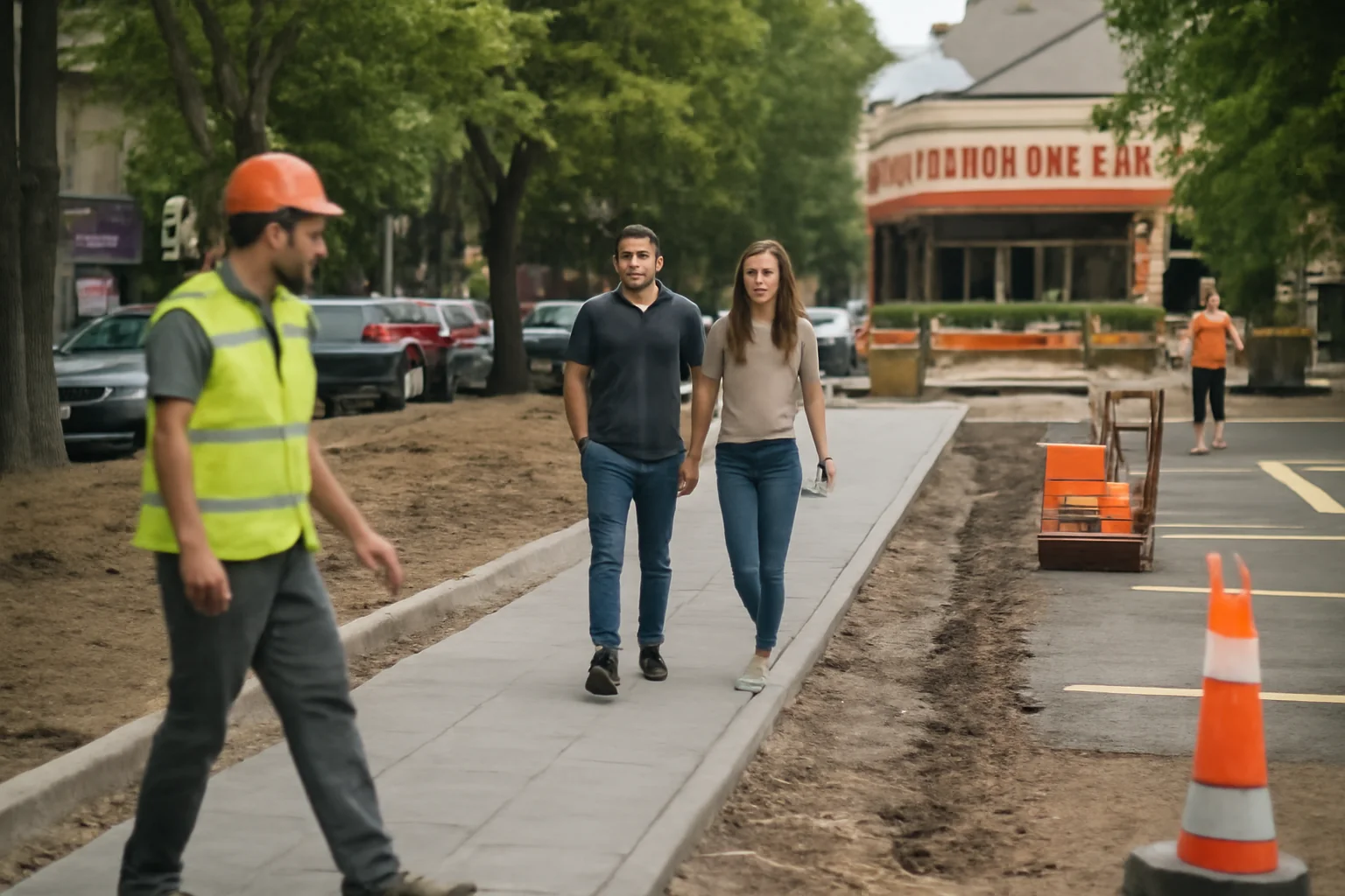 intrare renovată, locuri de parcare suplimentare, trotuare reamenajate și zonă de recreere (FOTO)