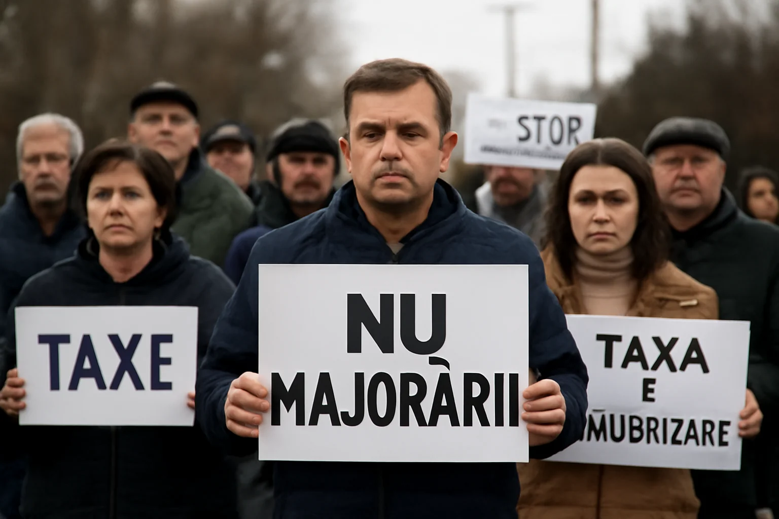 Localnici din Salcea, județul Suceava, au ieșit în stradă împotriva majorării taxelor