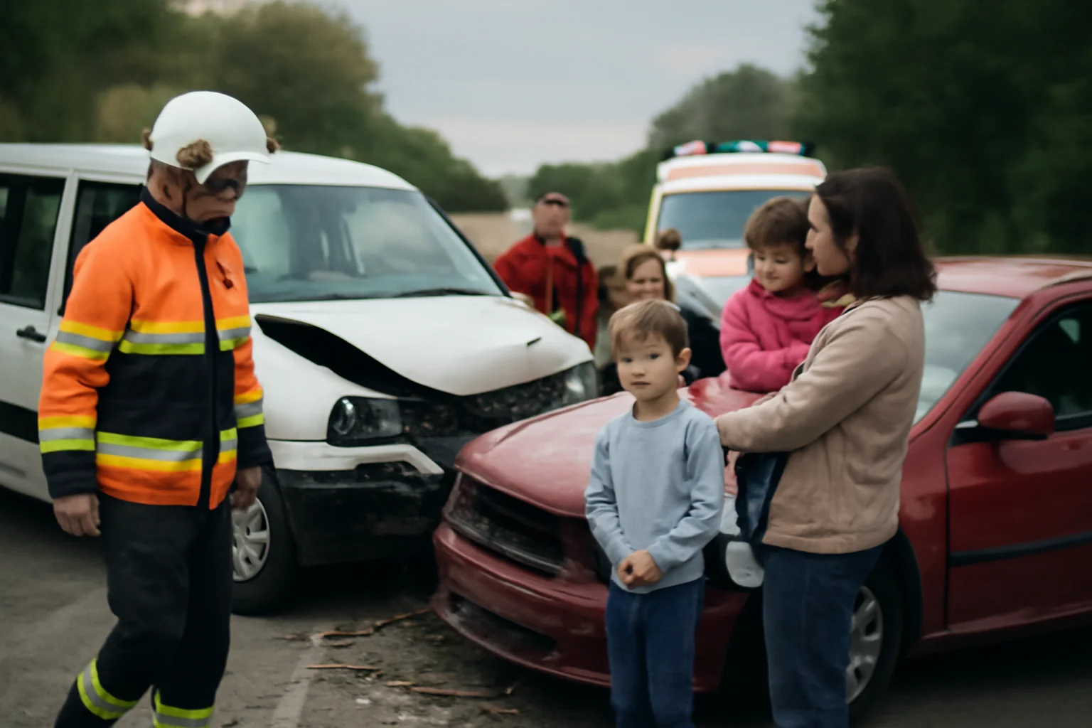 Opt persoane rănite într-un accident rutier la Bunești, județul Suceava