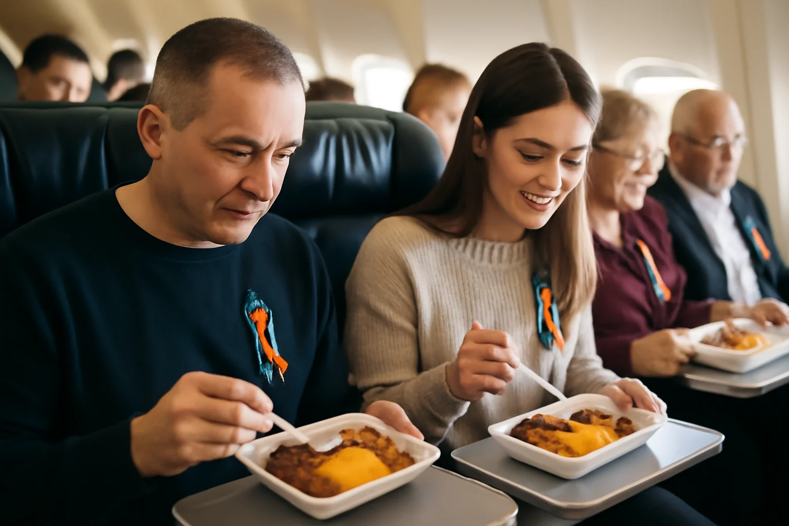 Pasagerii AnimaWings au celebrat Ziua Națională cu meniuri tradiționale la 10.000 de metri altitudine