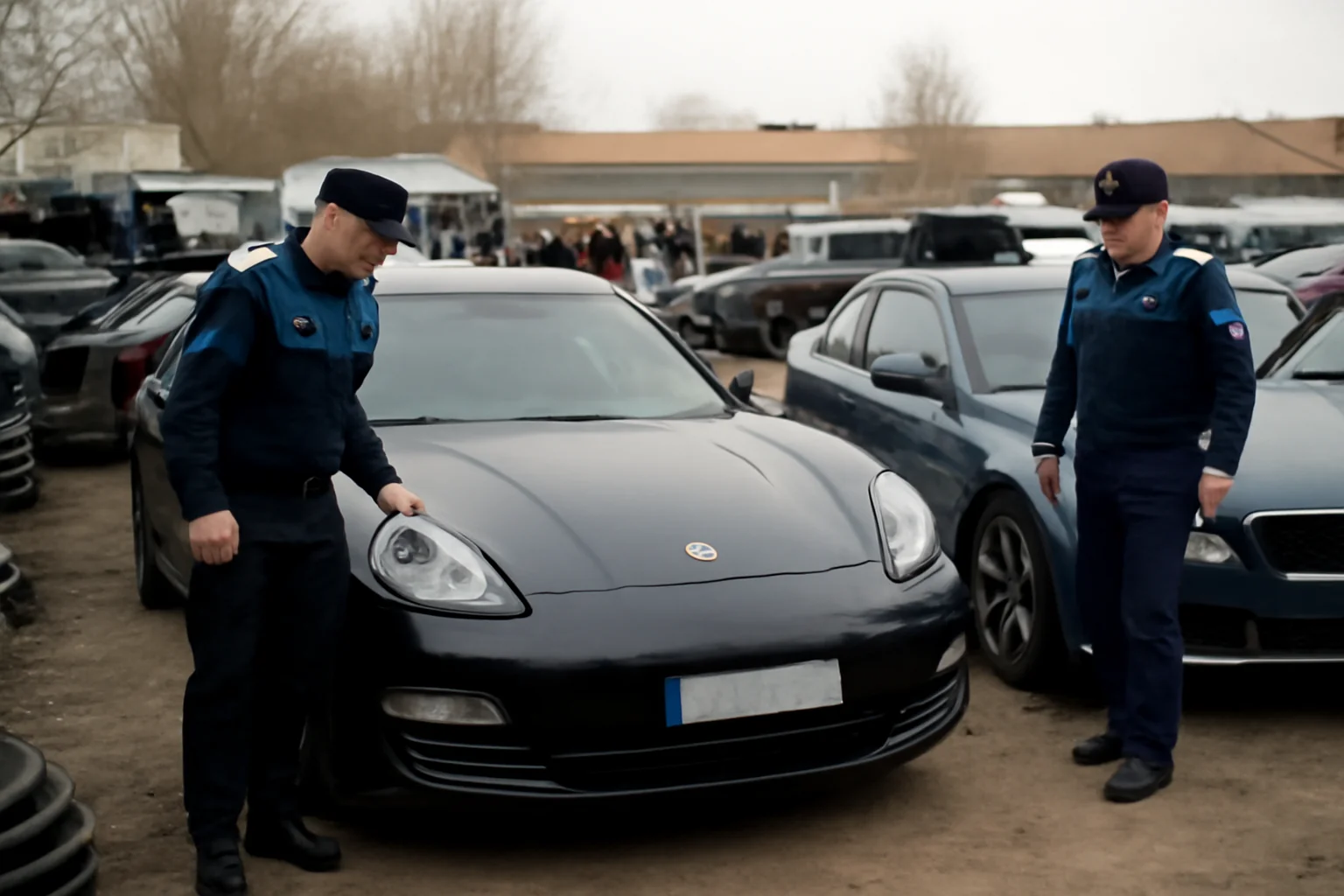 Percheziții la parc de dezmembrări: Porsche și BMW furate descoperite