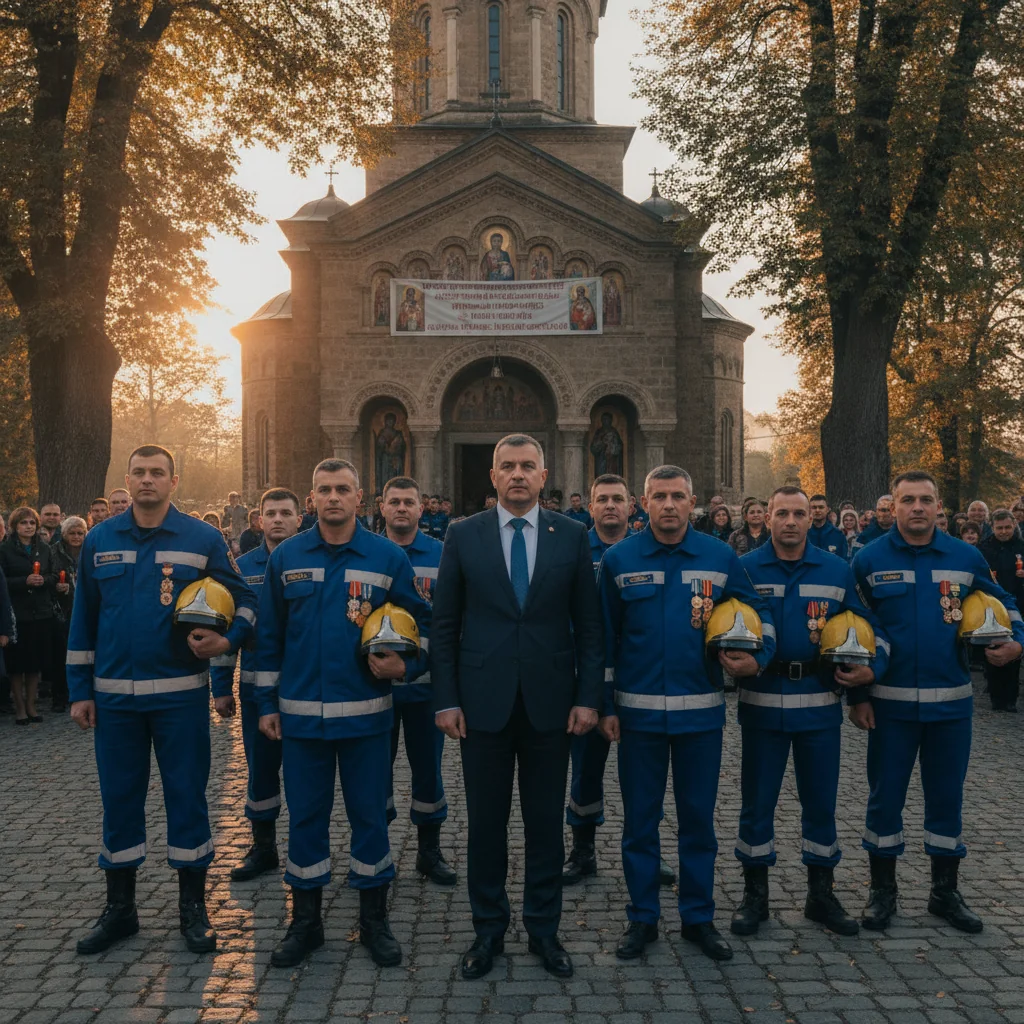 Prefectul Sucevei, alături de pompieri la sărbătoarea ocrotitorului lor