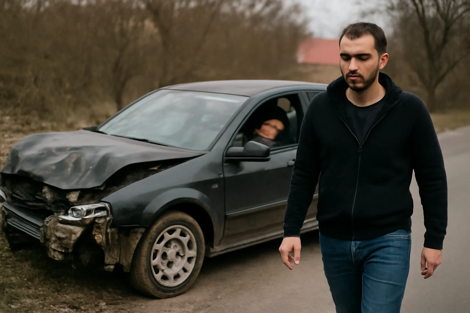 Șofer băut implicat într-un accident la Stulpicani lasă prietenul încarcerat și fuge acasă