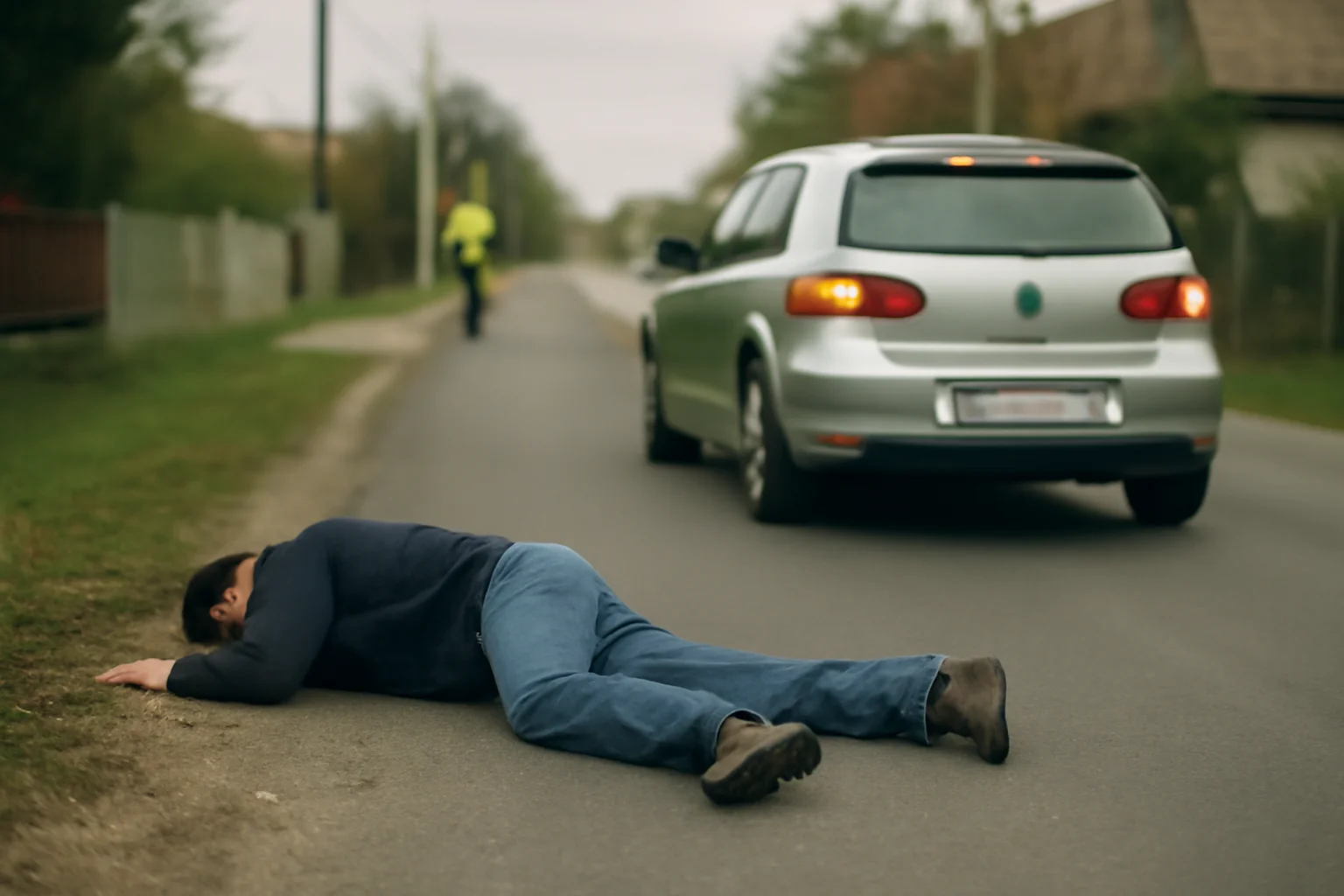 Șoferul a lovit un pieton pe marginea drumului și a fugit de la locul accidentului