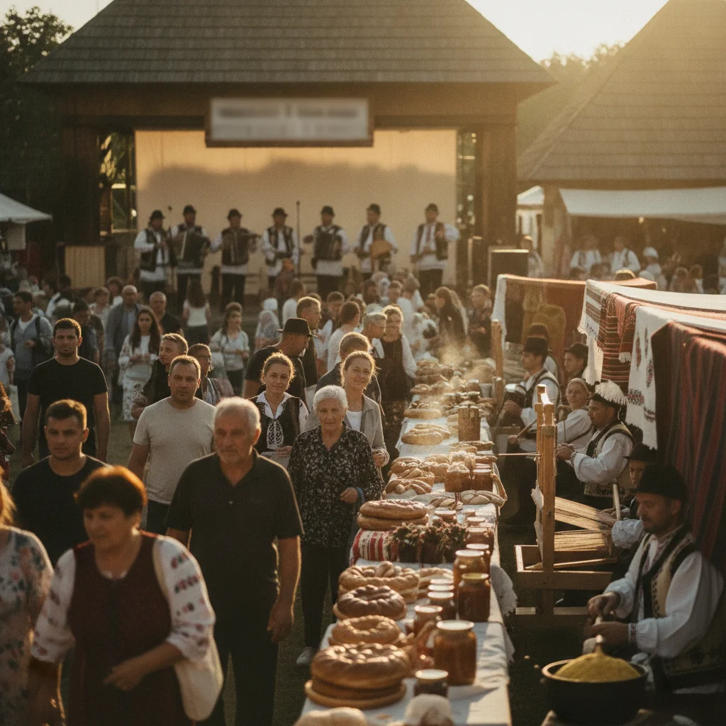 Târg de meșteri și produse tradiționale la Muzeul Satului Bucovinean