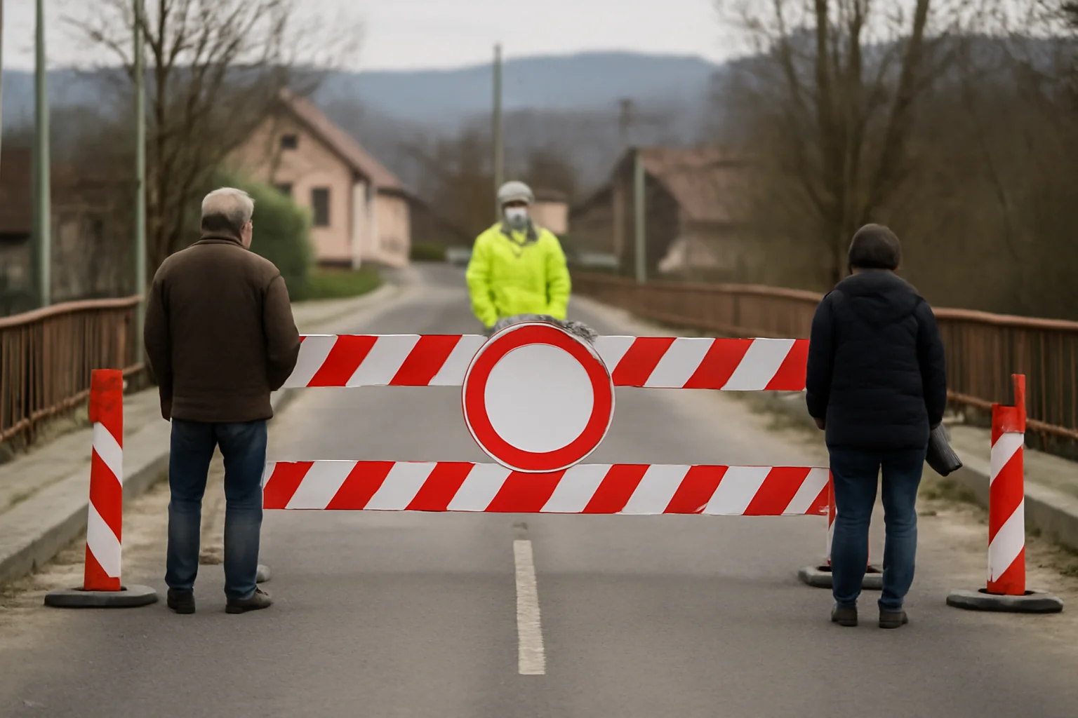 Trafic rutier oprit temporar pe podul de pe DN 2E la Vicovu de Sus, în județul Suceava