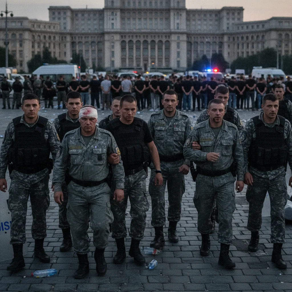 Violențe la protestul din Piața Victoriei: 47 de persoane duse la poliție