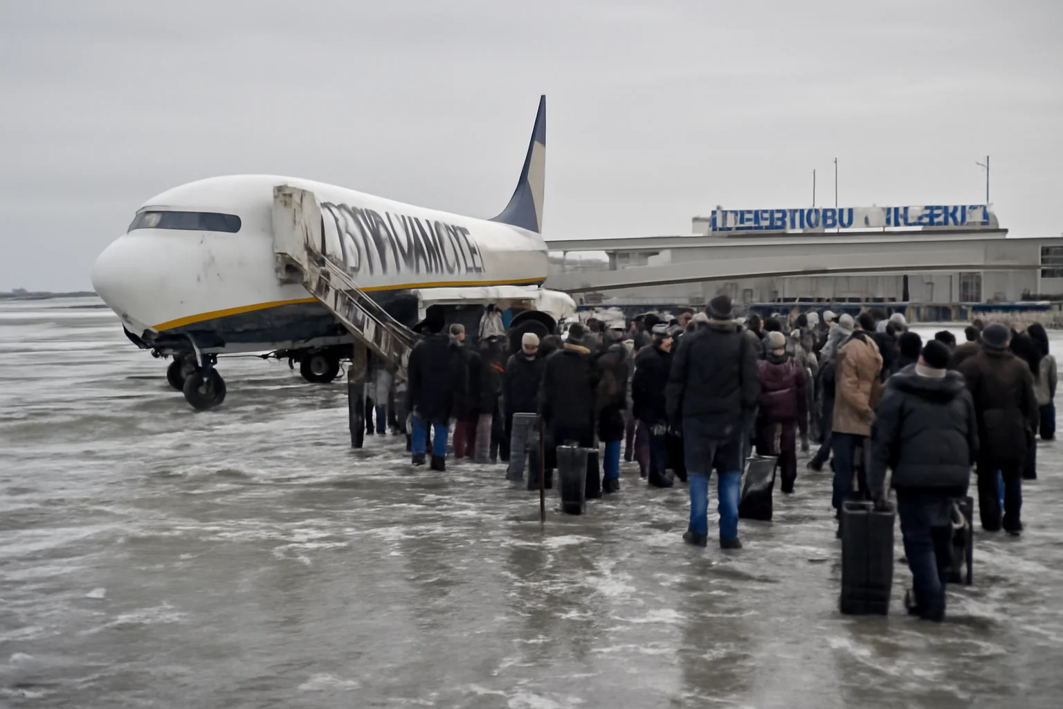 Zboruri anulate și deviate pe Aeroportul Suceava din cauza gheții de pe pistă